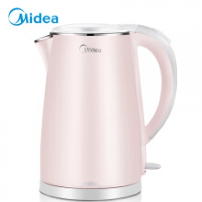 美的（Midea）电水壶 304不锈钢电热水壶 1.7L容量 双层防烫烧水壶WHJ1705b