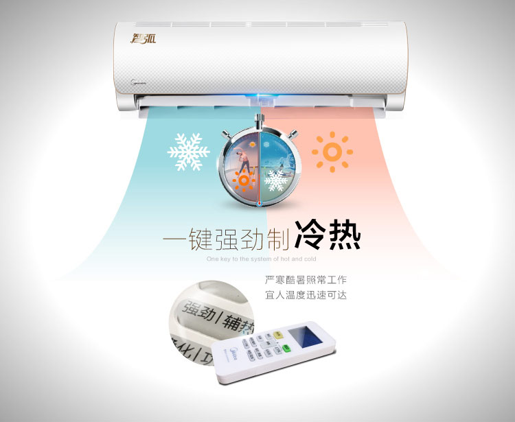 美的（Midea）大1匹 智弧 智能 静音 光线感应 定速冷暖壁挂式空调 KFR-26GW/WDAD3@-京东